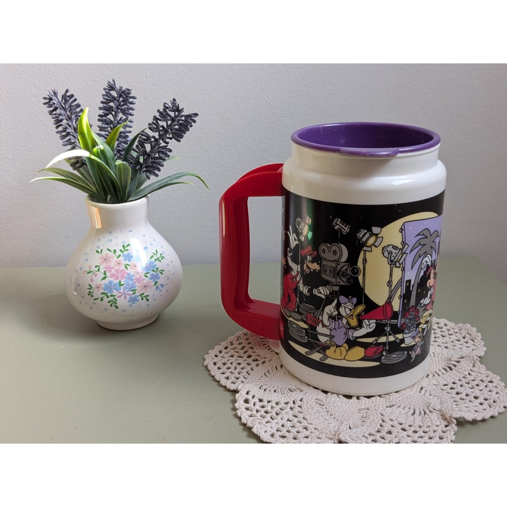 Vintage Disney All Star Resorts Refillable Mug 1990s Mickey Aladdin USA